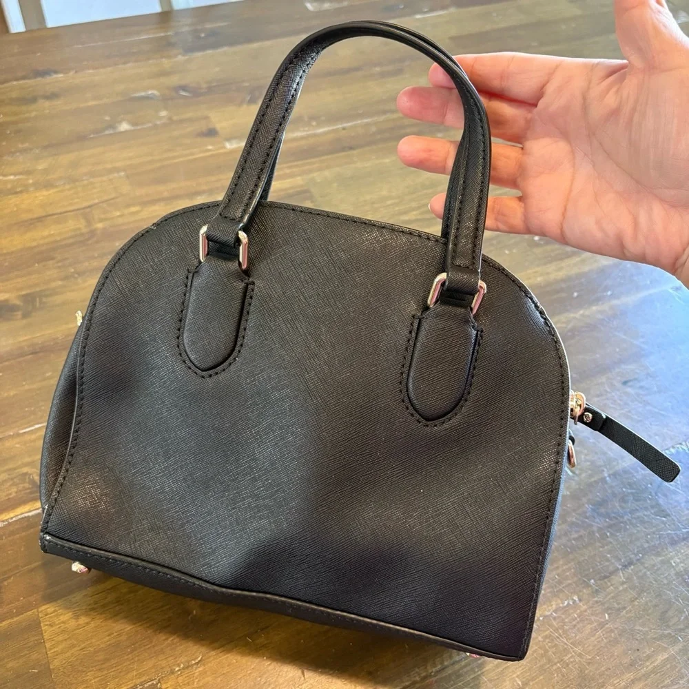 Kate Spade Black Small Handbag Domed-Flawed